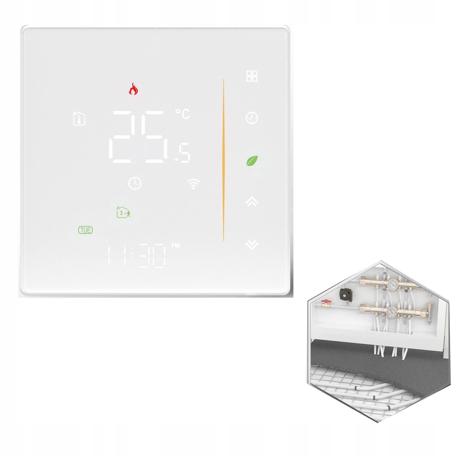 ZIGBEE TUYA Smart termostat pre vodné podlahové kúrenie Biely